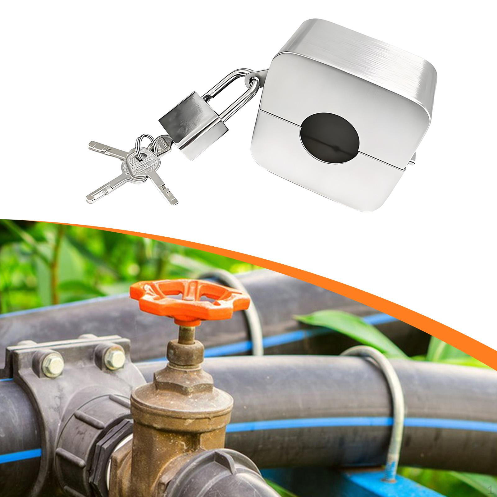 

Outdoor Faucet Lock with Padlock Prevent Water Wastage Portable Spigot Hose for Parks Oil