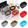 Pot Silicone Square Air Fryer Kitchen Bbq Plate Heating Baking Replacement Pan