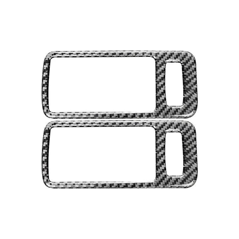 For Ford Mustang 2009-2013 Accessories Carbon Fiber Car Inner Door Pull Handle Outer Panel Lock Buttons Frame Decoration Sticker