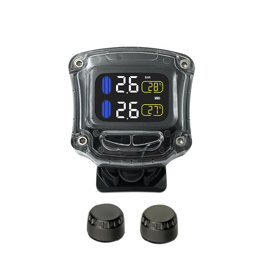 Motorcycle Tire Pressure Monitoring System with Wireless Waterproof Motorcycle T