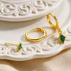 European & American Zirconia Cross Rhombus Earrings Set: Pendants, Studs, Clips & Hoops for Women