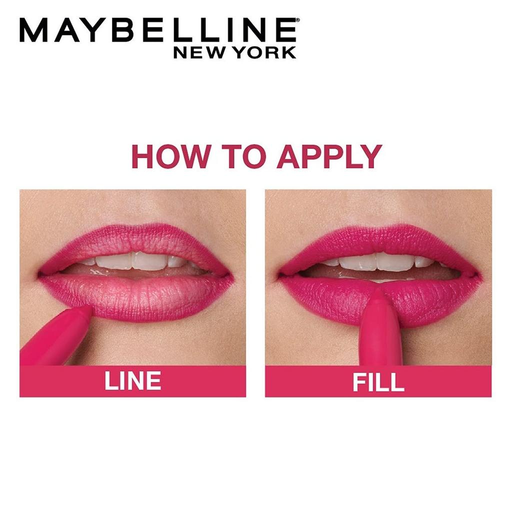 Maybelline New York SuperStay Crayon Lipstick Matte Finish Long-Lasting Intense Colour 1.2g 1 Pack 25 Stay Exceptional