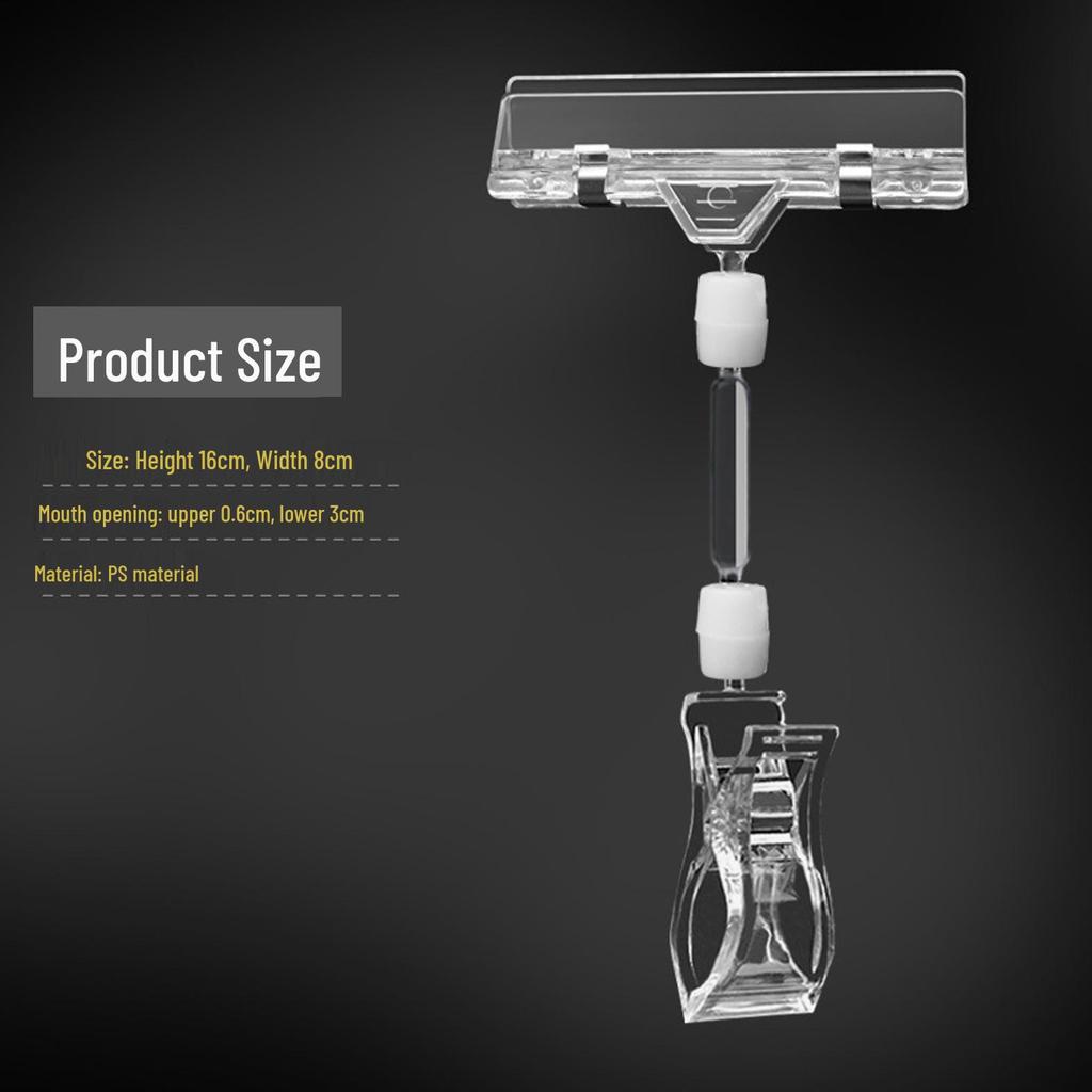 Doppelköpfiger Regaletikettenclip für Preisschilder in Supermärkten