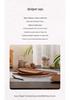 Leaf-Shaped Japanese Walnut Wood Snack Tray - Irregular Solid Wood Fruit Bowl with Vein Design