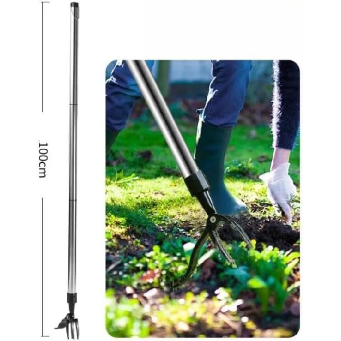 Stand Up Weed Puller Tool with Long Handle for Garden Lawn,Weed Picker Adjustable Long Handle Up To 39inch Weed Remover Tool Without Bending or