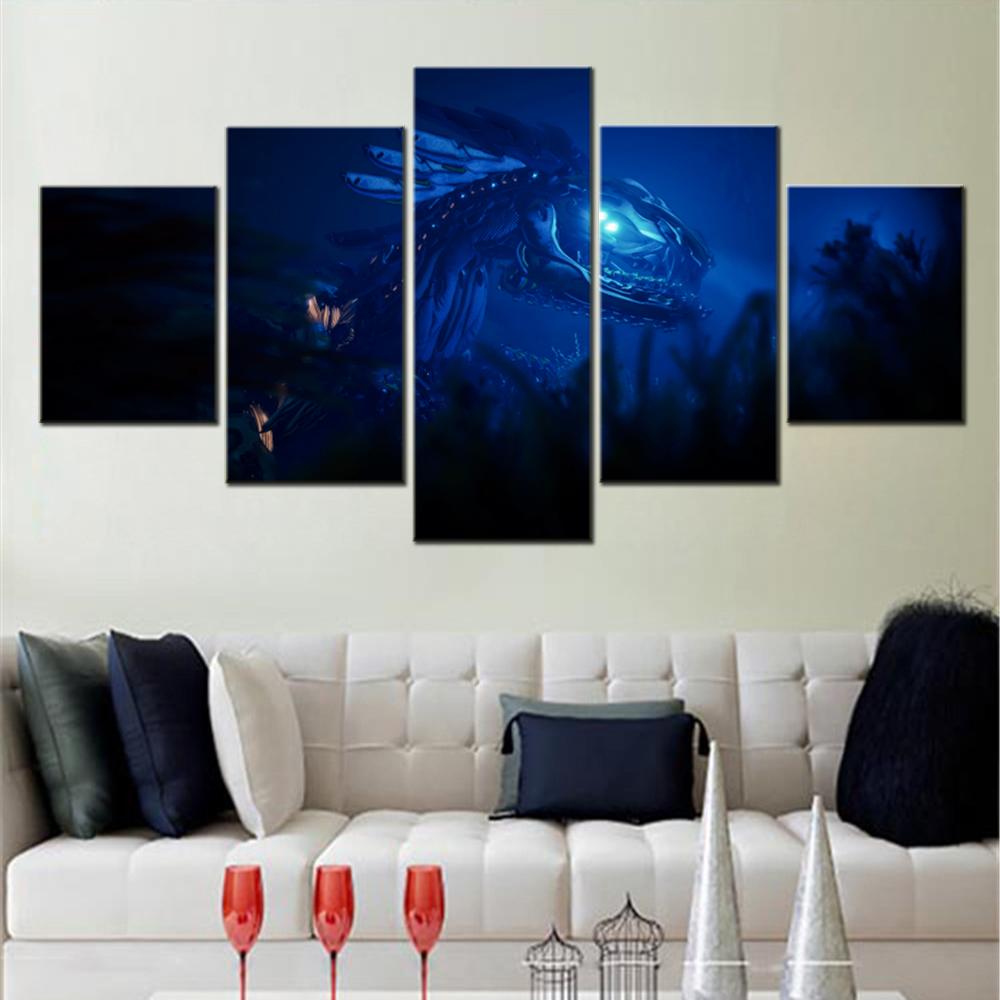 5 Pieces Wall Art Canvas Games Poster Painting Clawstrider Wallpaper Home Decor Living Room Picture Print Bedroom Mural Artwork