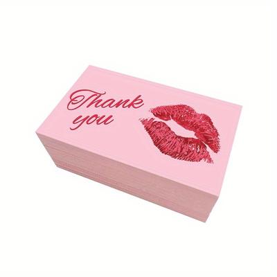 50pcs Thank You Card Exquisite Card, For Thanksgiving, Business, Students' Shower, Wedding, Small Business, Graduation, Bridal Shower