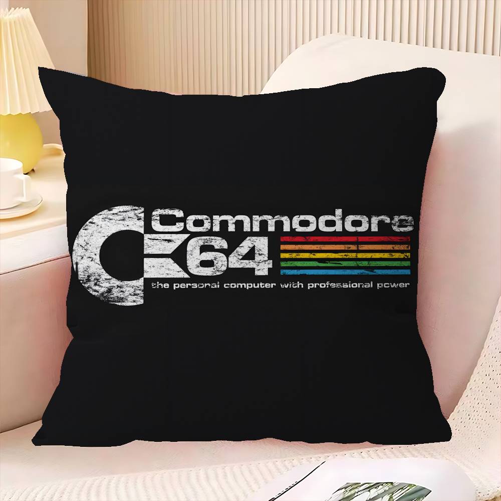 CCommodore Logo Cushion Cover Car Throw Pillow Case For Sofa Car Christmas Gift Xcm Xcm