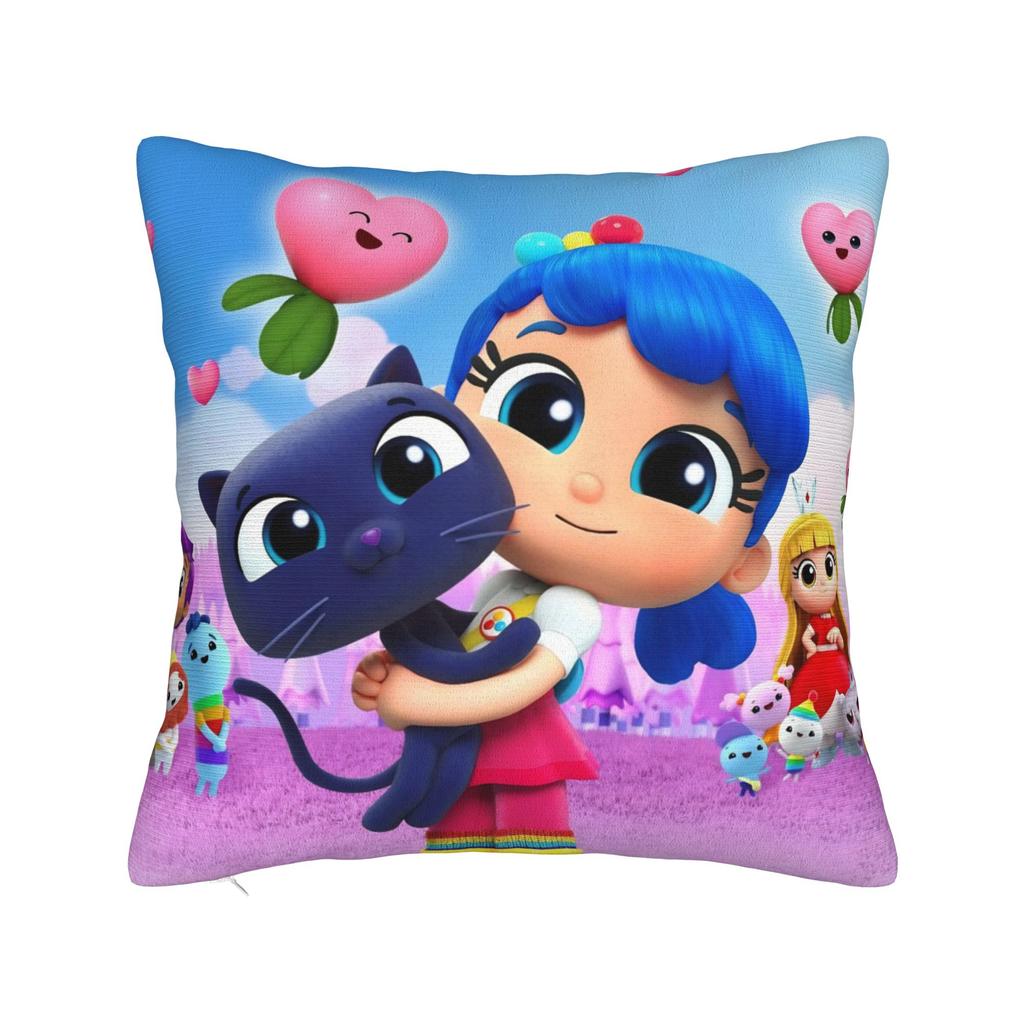True Rainbows Kingdoms Cartoon Pillowcase Polyester Cushion Cover Decorations Throw Pillow Case Cover Home Zippered 45X45cm