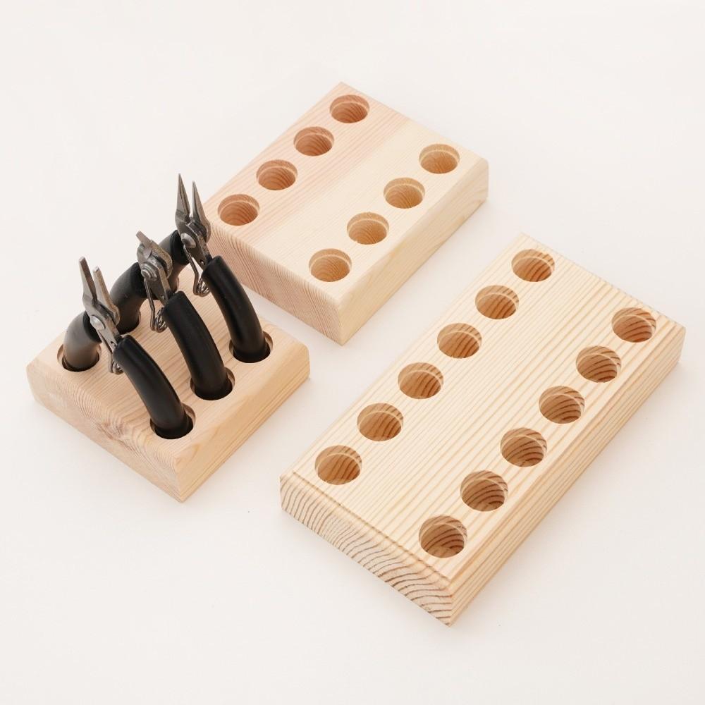 Wooden Tool Holder Non Slip Wire Cutters Holder Keep Neat Pliers Storage Holder  Tool Organizer