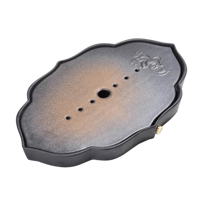Ofenwechsel Gold Trocken Bubble Tea Tablett Wasserspeicher Zen Japanisch Einfach Keramik Teetablett Minimalistisch Ablauflaufend Teetisch Tablett