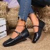 Fashion Women Flats Shoes Designer Mary Jane Shoes Women Elegant Classic Retro Flat Loafers Square Toe Comfortable Soft Sneakers Women