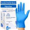 Inkco 50-Pack Disposable Nitrile PVC Gloves - Food Safe, Waterproof, for Kitchen & Cleaning