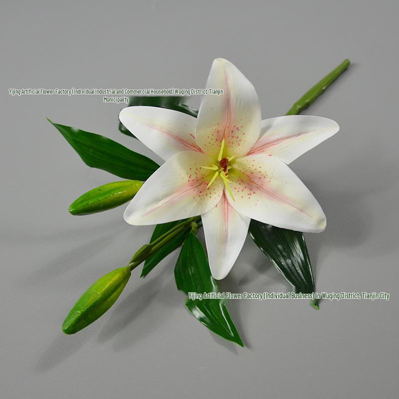 Lily Small 3D Printed Realistic Single Stem Perfume Flower for Wedding and Home Decoration