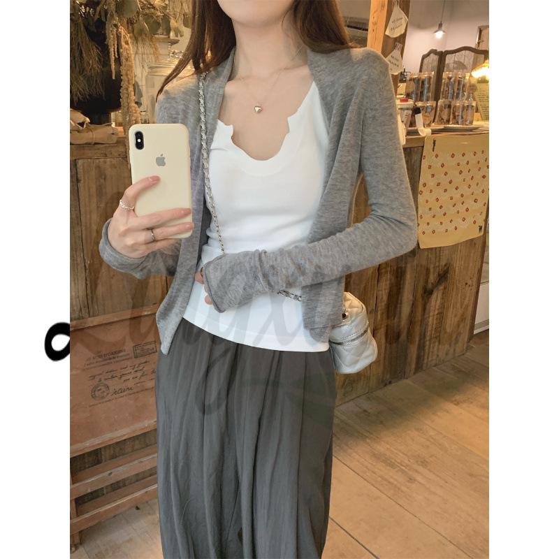 

Spring/Summer Korean Style Thin Wool Knit Cardigan Shawl One Size