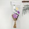 Knitting Crochet Flower Hand Made Knitted Bouquet for Wedding Home Decoration Blue