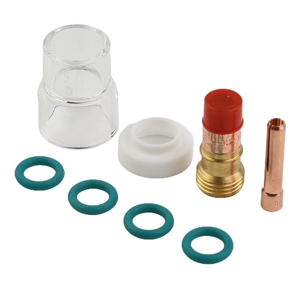 #12 Heat Resistant Glass Kit 10N25S Stubby Collet Gas Lens Insulators Durable
