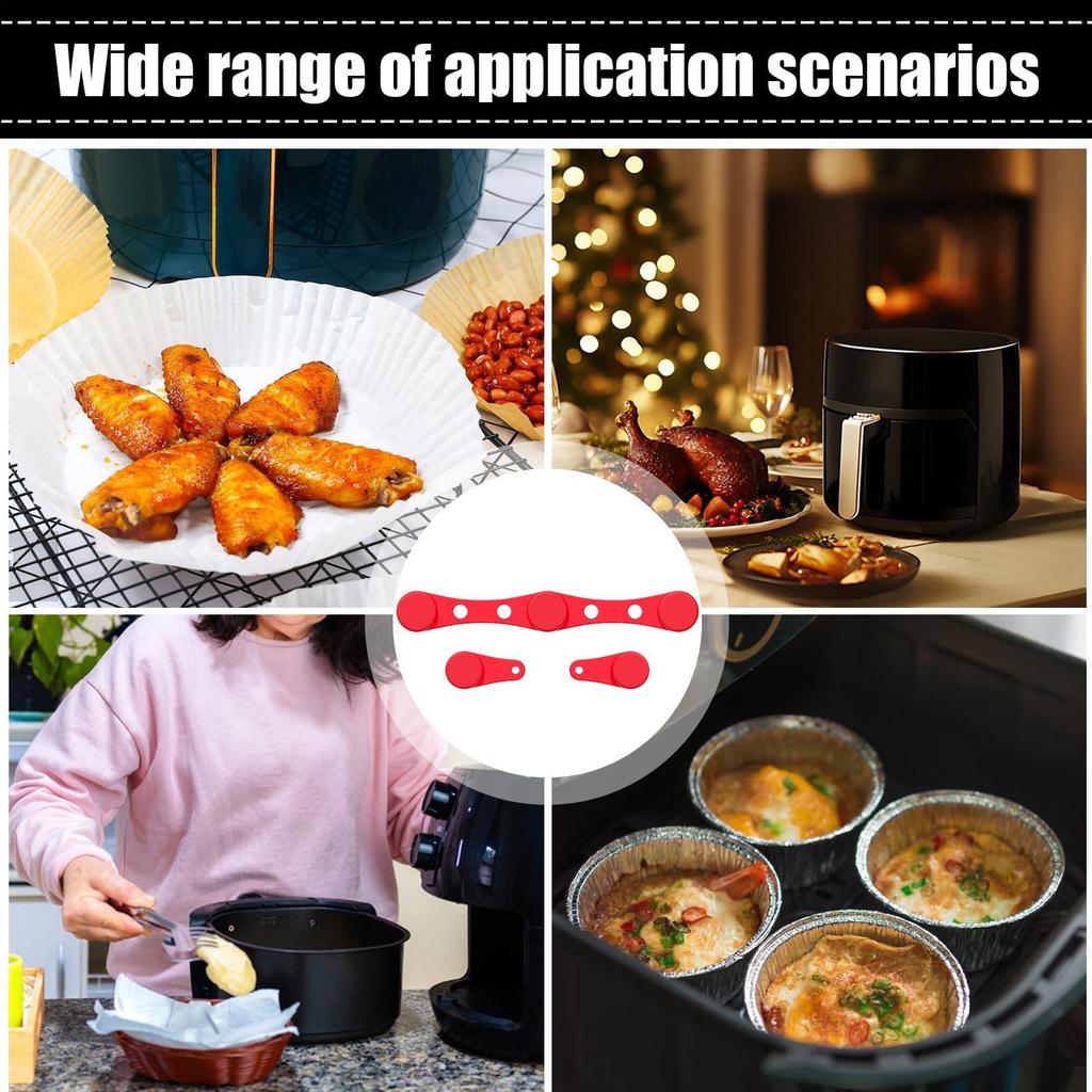 Silicone Air Fryer Liner Magnetic Buckle For Parchment Paper Air Fryer Magnetic universal foodgrade flexible Liner Fixing Buckle