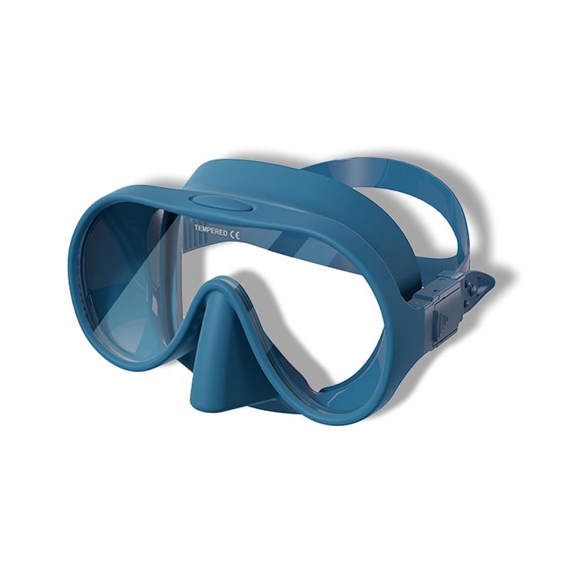 NEW Tempered Glass Freediving Mask Snorkeling Set Foldable Snorkel Diving Mask All-Inclusive Silicone