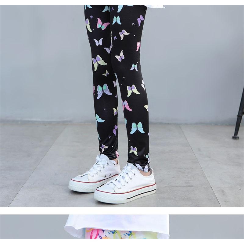 Girls Leggings Spring Autumn Thin Kids Stretch Printed Pants Korean Style Children's Clothing Trousers Stylish And Comfortable Kids Leggings For Girls