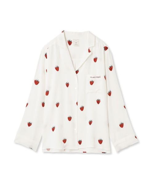 

Gelato Pique Strawberry Print Shirt PWFT234301 OWHT Women s