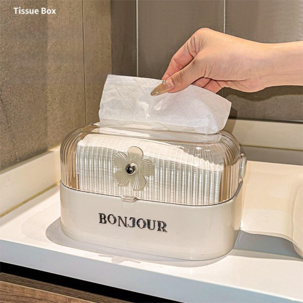 Transparent Paper Towel Holder Creative Design Reusable Napkin Dispenser Plastic Material Large Capacity Napkin Storage Case