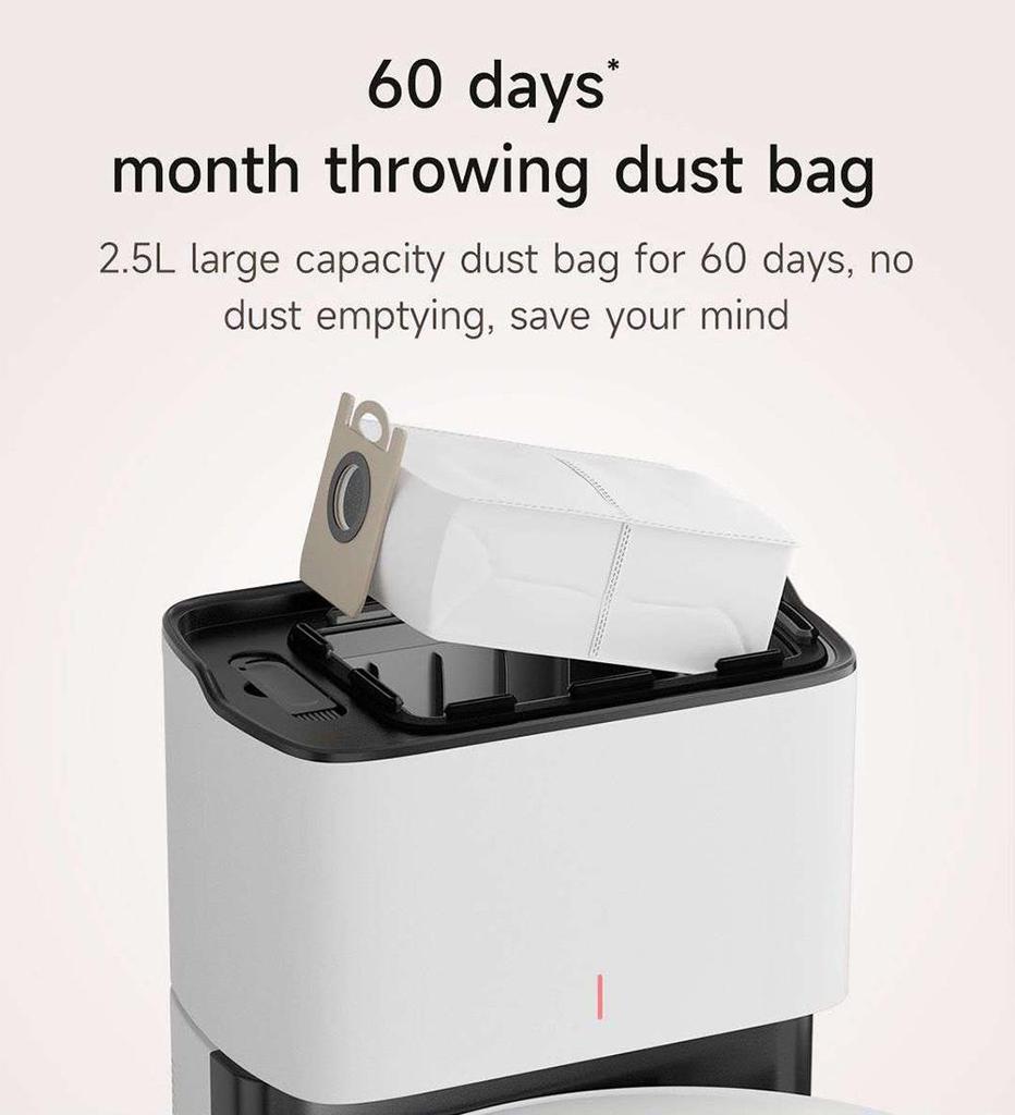 שואב אבק רובוטי משופץ Xiaomi ROIDMI EVE CC, שאיבה וניגוב, עוצמת שאיבה 3800Pa, מיכל מים 0.29 ליטר, מיכל אבק 0.26 ליטר