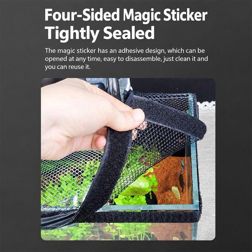 Fine Mesh Fish Tank Net Lid Black Aquarium Anti-jump Net Durable Fish Tank Lid Cover  Marine Tanks
