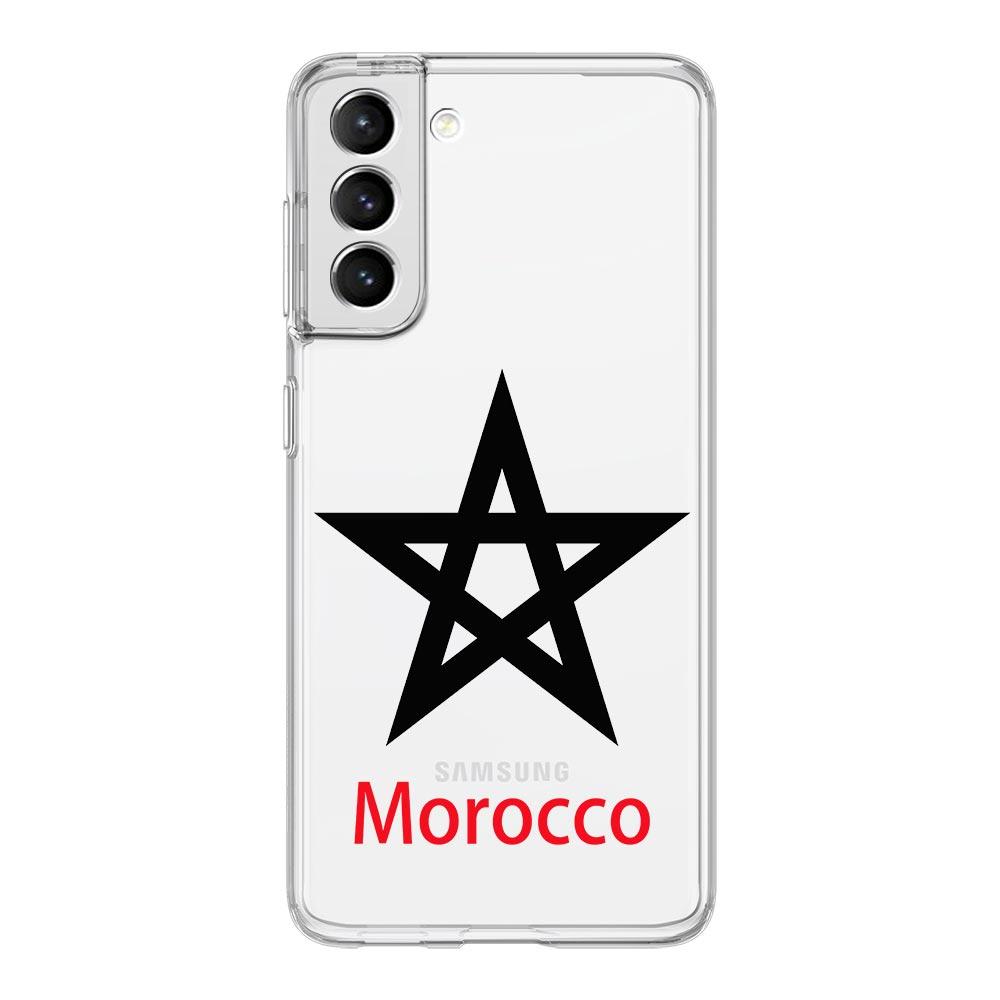 Morocco Flag Soccer Phone Case For Samsung Galaxy S23 S22 Ultra S20 S21 FE 5G S10 S10E S9 S8 Plus 4G Soft Clear Back Cover Couqe
