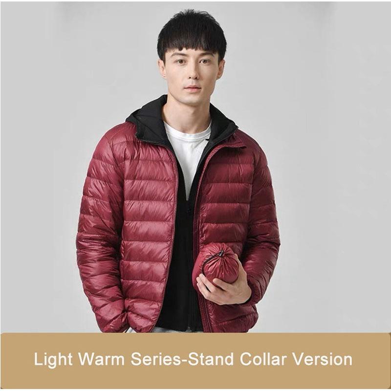 New Men's Ultra Lightweight Packable Down Coat Comfortable Windproof Waterproof Coat Men Soft Comfortable Jackets Plus Size