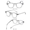 Stylish Reading Blue Light Boston Senior Reading Gray B1305 [FEISEDY] Glasses, Blocking, Women's Style, Ultra-Lightweight, Retro, Unisex, Round,