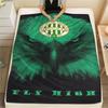 1PC FTC Logo Patterned Flannel Blanket Suitable For All Seasons for Home Decor Warmth and Comfort Gifts Holiday Present