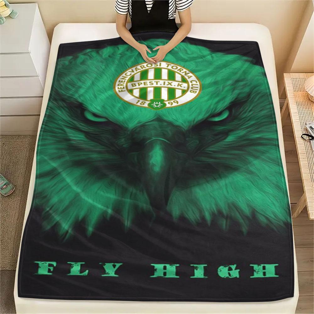 1PC FTC Logo Patterned Flannel Blanket Suitable For All Seasons for Home Decor Warmth and Comfort Gifts Holiday Present