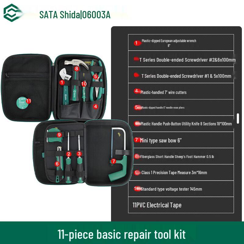 SATA 11-Piece Basic Repair Tool Kit