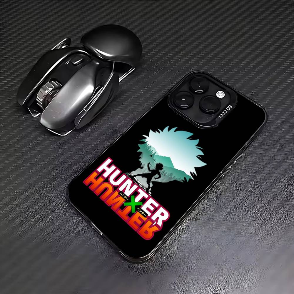 HOT Anime H-Hunter x Hunter  Phone Case For iPhone17,16,15,14,13,12,11 Plus,Pro Max Colored Silver Plated Inside Cover