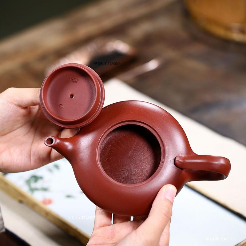 180ml Chinesische Yixing Lila Ton Teekanne Traditionell Handgefertigt Zisha Teekanne Schöne Kanne Rohmaterial Dahongpao Teegeschirr Teezeremonie