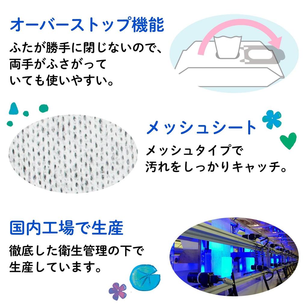 Baby Hand Pure 60 Wipes X 20 Packs Made In by Amazon Wipes, 99% Water, (1200 Wipes) [Case], Japan, Paraben-Free (MamaBear)