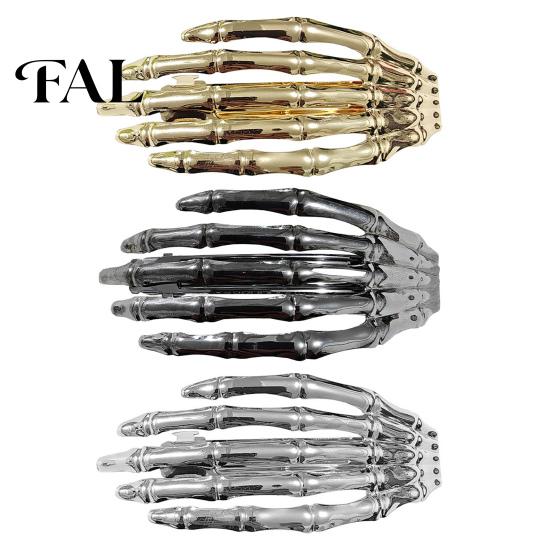 Skeleton Hand Hairpin Hands Hair Clips, Gothic Metal Skull Side Clip for Women, Spooky Decorations Halloween Horror Accessories, Punk Rock Zombie