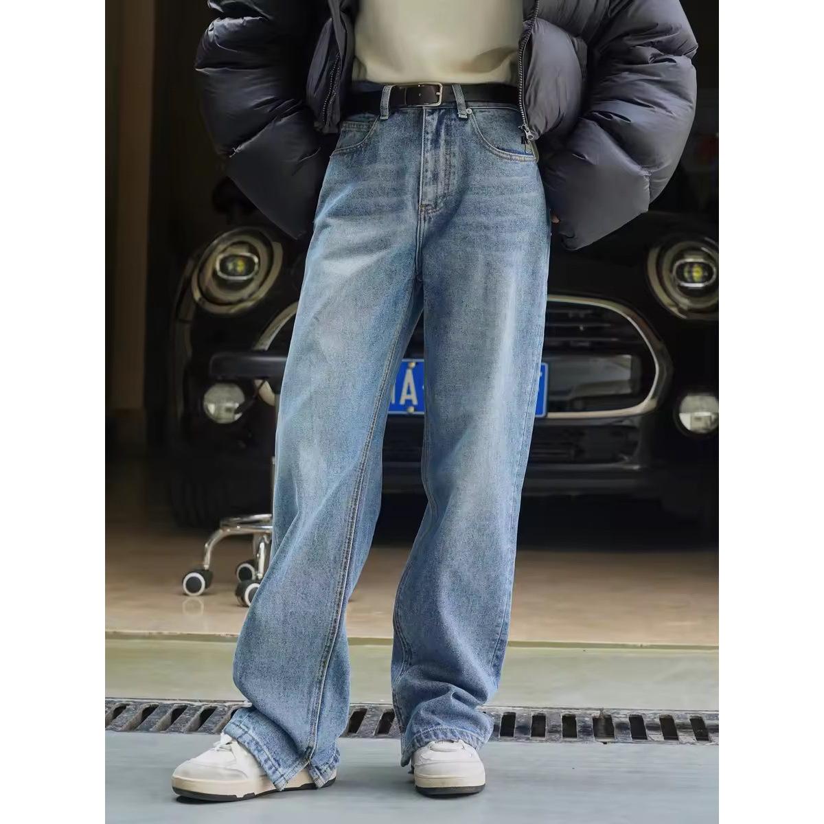 

Women s Slimming Soft Fleece Straight-Leg Jeans - Winter Arrival Small синий