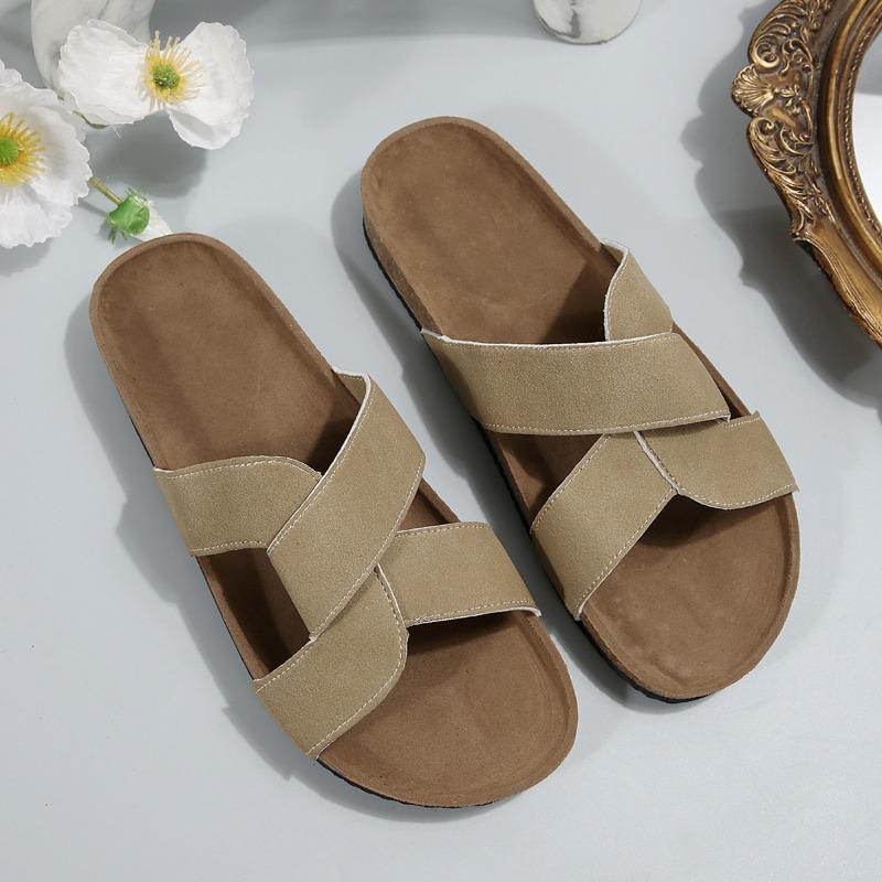 Women's Summer New Non-slip Solid Color Plus Size Women's Home Beach Breathable Slippers