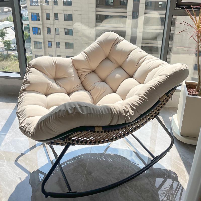 Rocking Recliner Chair: Balcony Leisure Chair, Lay-Flat Nest Chair, Lazy Sofa for Home