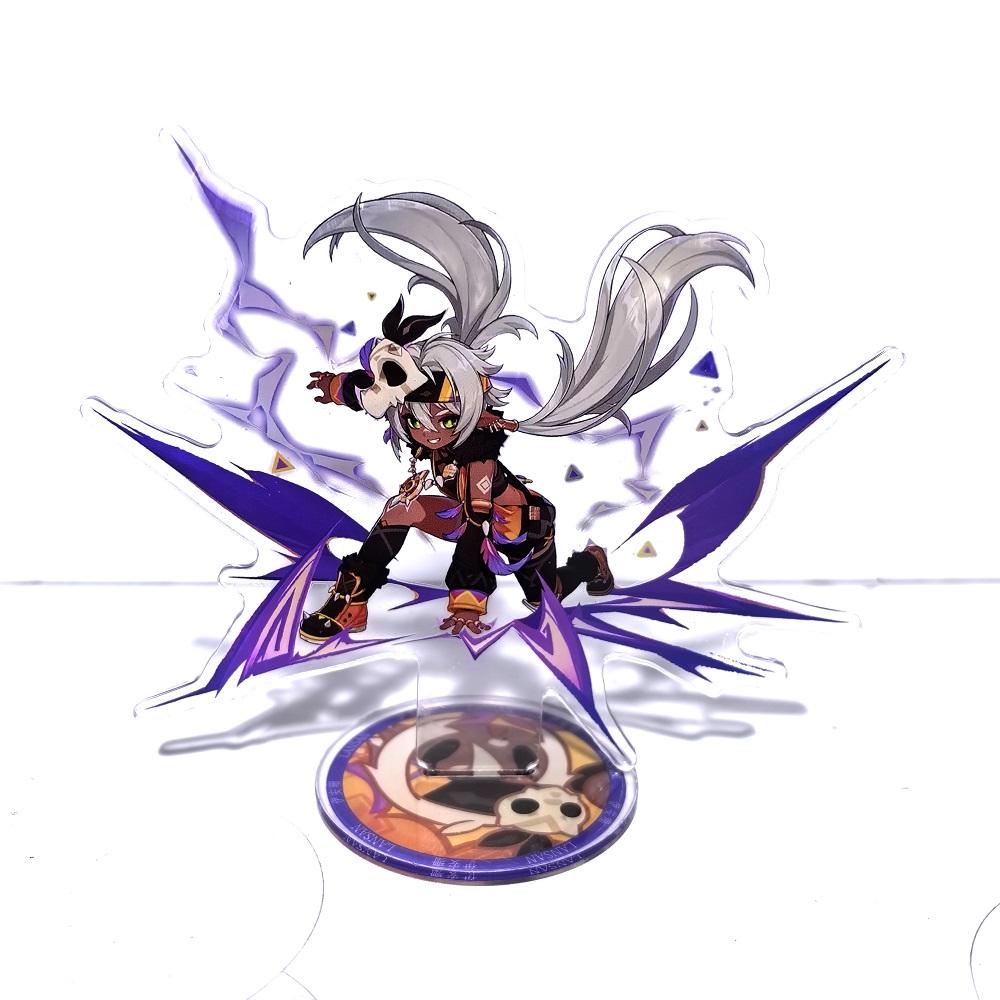 Anime Aktivität Genshin Impact Standmodell Acryl Actionfigur Xilonen Kinich Mualani Kreatives Spielzeug Geschenk toll für den täglichen Gebrauch