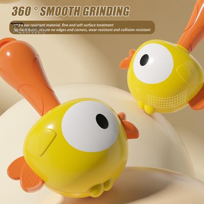 Baby Rattle Toys Built-in Rocking Ball Sweet Sound Training Habits Cartoon Sand Hammer Fine Workmanship Wear-Resistant Cleaning Methods Frog Duck