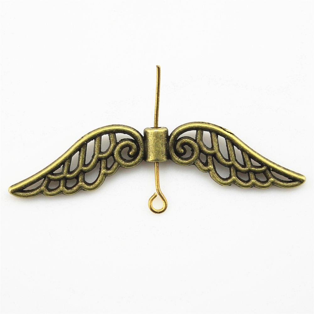 Angel Wing Beads Spacer Small Hole Butterfly Charms For Spiritual Jewelry