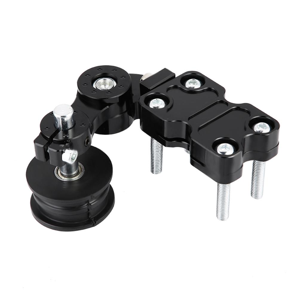 Motorcycle Aluminum Chain Tensioner Bolt Auto Adjuster on Roller Tool Black