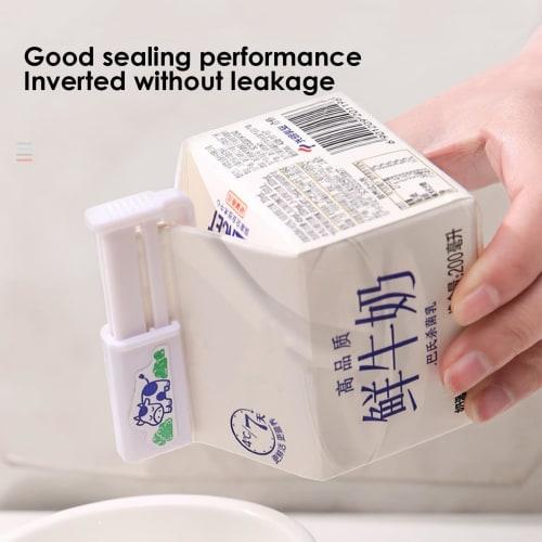 2 Milk Carton Sealing Clips, Snack Bag Sealing Clips, Food Storage Bag Sealing Clips, Milk Carton Sealing Clips, Adjustable within 180 degrees, Leak-P