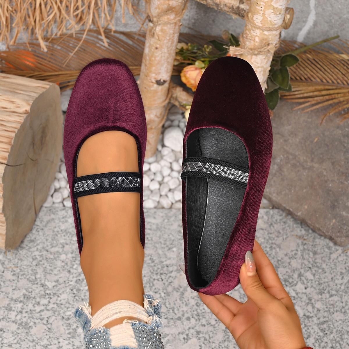 

Flat-bottomed retro single shoes large size 2025 new four-season ballet shoes with skirts Mary Jane shoes 43 бордовый