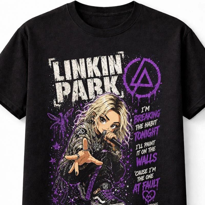 Linkin Park Breaking The Habit Текст Альтернативный Рок Графический Унисекс Футболка S