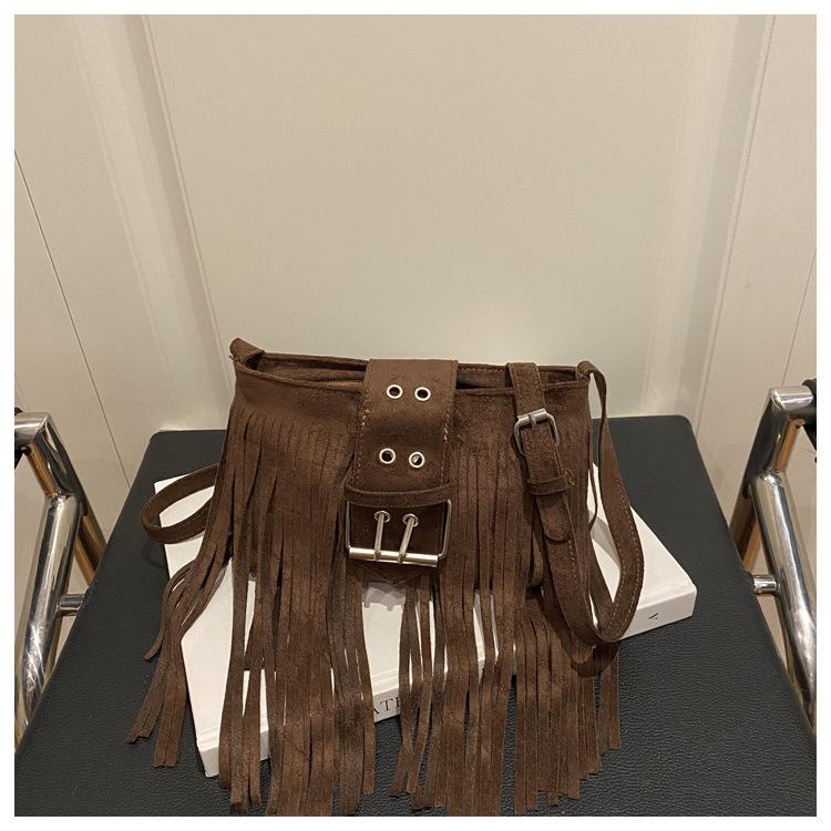 2025 Frosted Tassel Women's High-end Versatile Shoulder & Crossbody Phone Bag