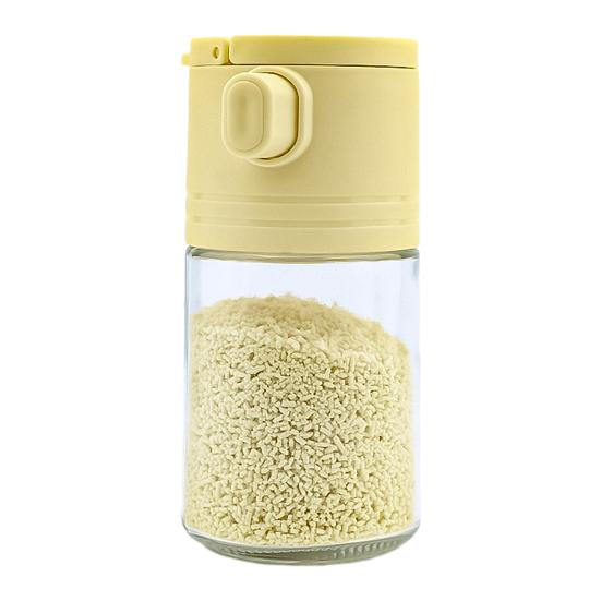 Glass Salt Dispenser Set with 0.5g Portion Control Airtight Seasoning Jars for Low-Sodium Diets 180ml Moisture-Proof Easy-Fill Spice Container